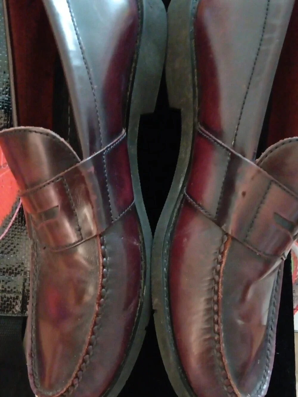 Rockport Men’s Maroon Leather Penny Loafers